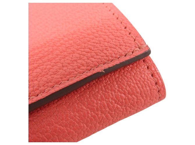 Hermès Portafoglio tri-fold combinato Hermes Bearn in Rosa - vista 5