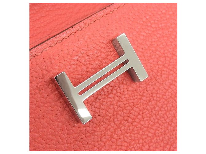 Hermès Portafoglio tri-fold combinato Hermes Bearn in Rosa - vista 6