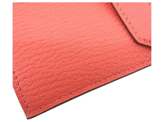 Hermès Portafoglio tri-fold combinato Hermes Bearn in Rosa - vista 7