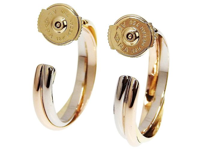 Orecchini Cartier Trinity a mezzo cerchio D'oro - vista 2