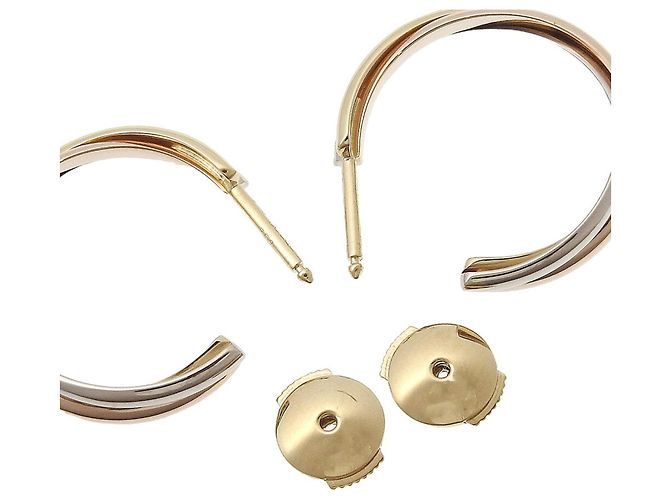 Orecchini Cartier Trinity a mezzo cerchio D'oro - vista 4