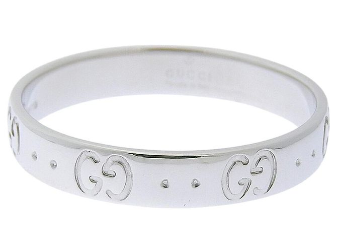 Anello Gucci Icon Band in Oro Bianco 18K - vista 5