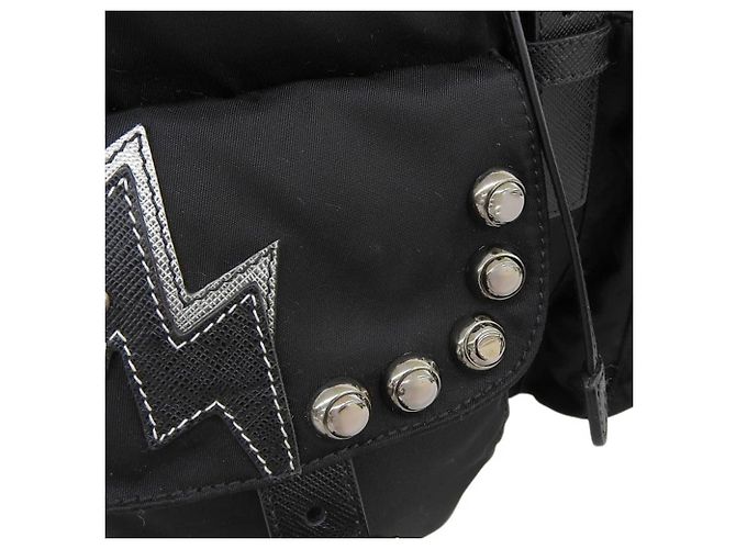 Mochila Prada Robot 1BZ811 Preto - vista 7