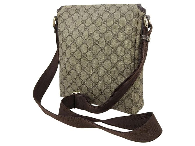 Bolsa de Ombro Gucci GG Supreme Plus Marrom Bege - vista 2