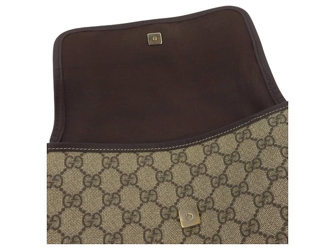Bolsa de Ombro Gucci GG Supreme Plus Marrom Bege - vista 5
