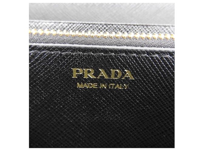 Portafoglio lungo Prada in pelle Saffiano nera Nero - vista 10