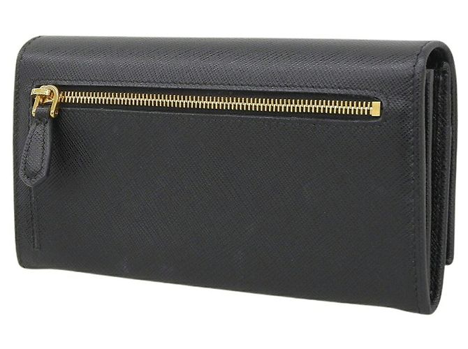 Portafoglio lungo Prada in pelle Saffiano nera Nero - vista 2