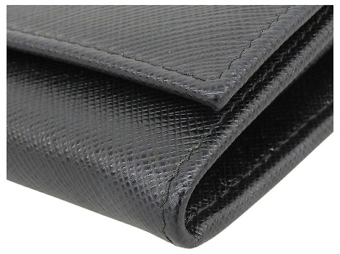 Portafoglio lungo Prada in pelle Saffiano nera Nero - vista 4