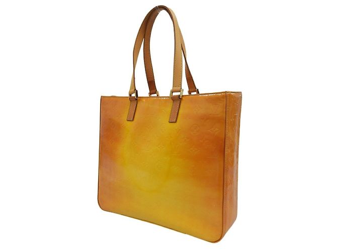 Borsa tote Louis Vuitton Monogram Vernis Columbus Giallo Monogramma - vista 2