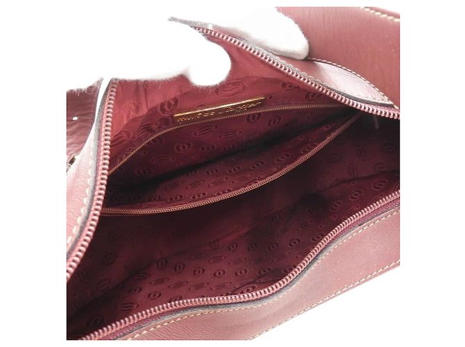 Borsa Hobo Cartier Must Line in pelle Bordeaux Bordò - vista 3