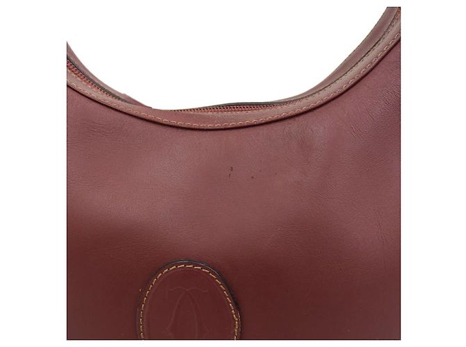 Borsa Hobo Cartier Must Line in pelle Bordeaux Bordò - vista 5