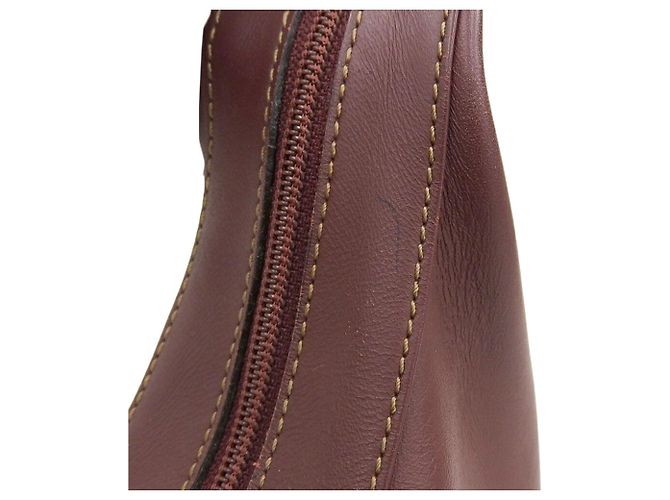 Borsa Hobo Cartier Must Line in pelle Bordeaux Bordò - vista 7