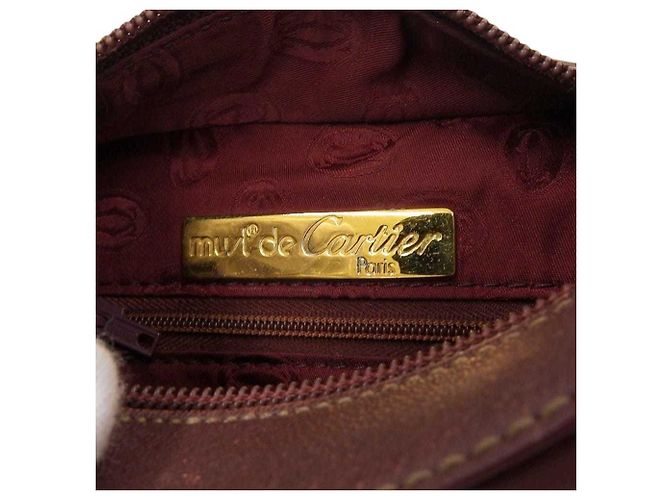 Borsa Hobo Cartier Must Line in pelle Bordeaux Bordò - vista 8