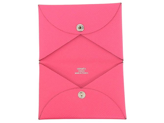 Hermès Tarjetero Hermes Calvi Rosa - vista 3