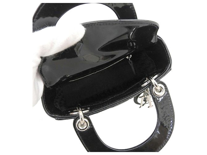 Borsa a mano Christian Dior Mini Cannage Lady Nero - vista 3