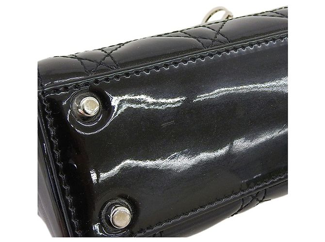 Borsa a mano Christian Dior Mini Cannage Lady Nero - vista 4