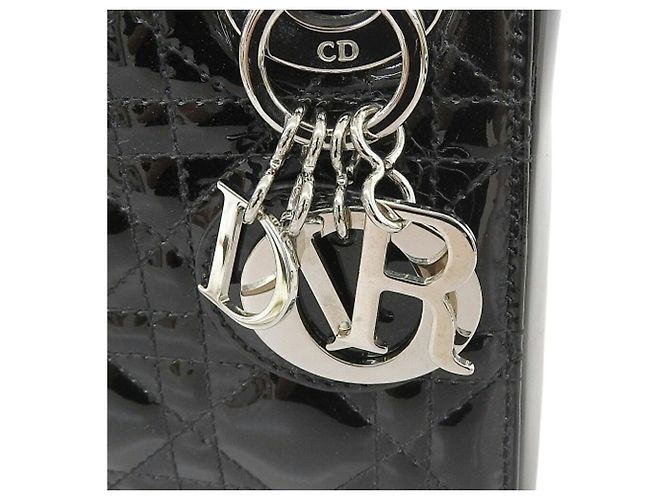 Borsa a mano Christian Dior Mini Cannage Lady Nero - vista 6