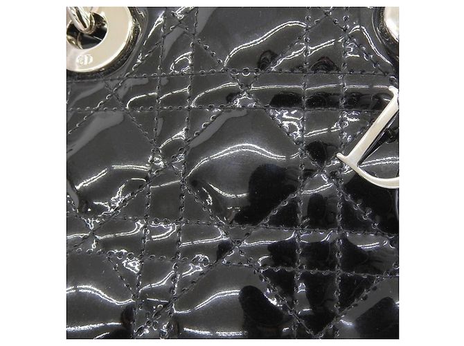 Borsa a mano Christian Dior Mini Cannage Lady Nero - vista 7