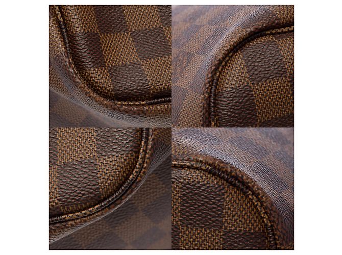 Borsa LOUIS VUITTON Neverfull in Tela Marrone - 103851 - vista 11