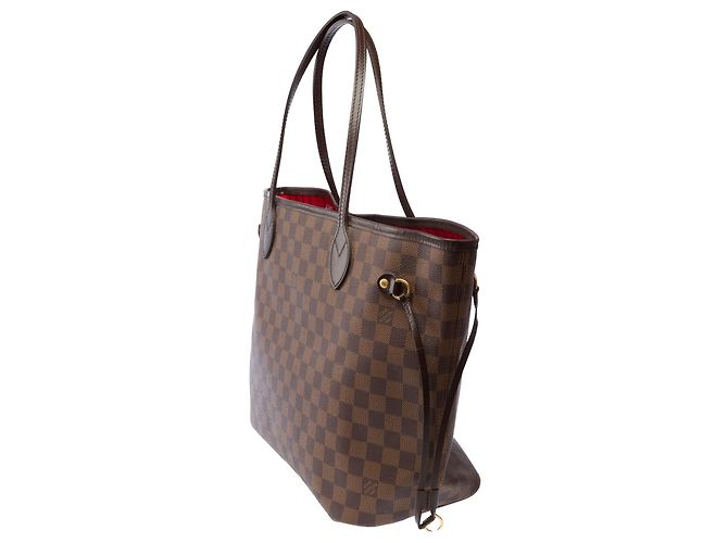 Borsa LOUIS VUITTON Neverfull in Tela Marrone - 103851 - vista 4