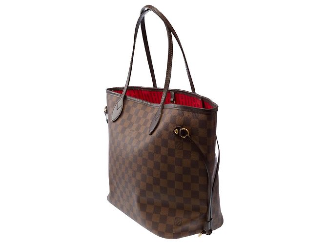Borsa LOUIS VUITTON Neverfull in Tela Marrone - 103851 - vista 5