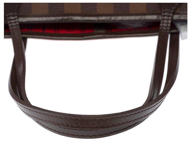 Borsa LOUIS VUITTON Neverfull in Tela Marrone - 103851 - vista 9