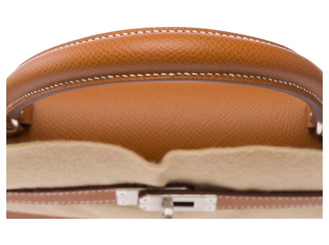 Hermès Bolsa HERMES Kelly 25 em Couro Dourado - 103843 - vista 10