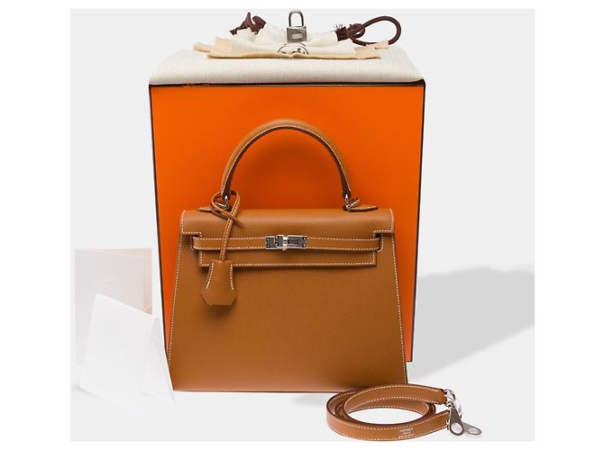 Hermès Bolsa HERMES Kelly 25 em Couro Dourado - 103843 - vista 2