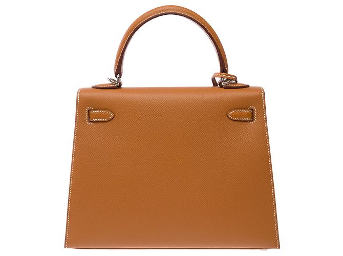 Hermès Bolsa HERMES Kelly 25 em Couro Dourado - 103843 - vista 4