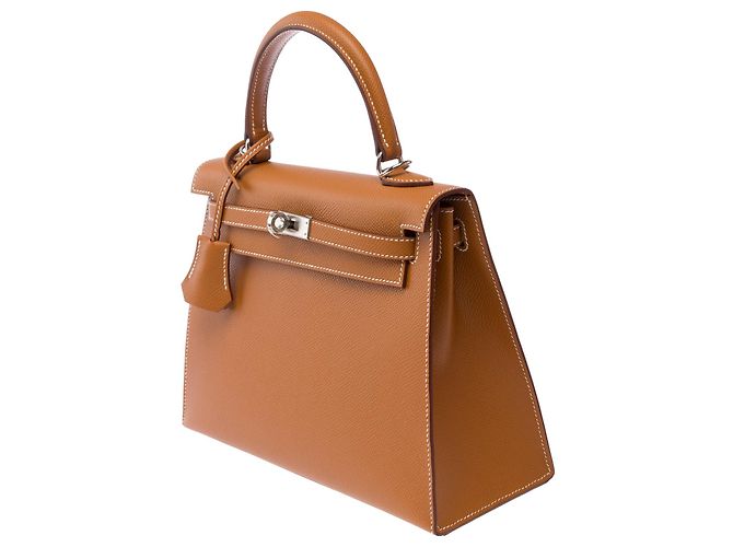 Hermès Bolsa HERMES Kelly 25 em Couro Dourado - 103843 - vista 5