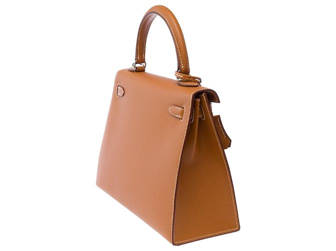 Hermès Bolsa HERMES Kelly 25 em Couro Dourado - 103843 - vista 6