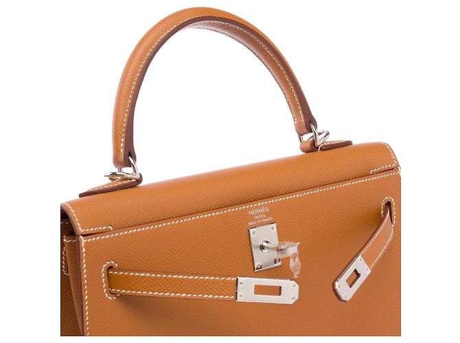 Hermès Bolsa HERMES Kelly 25 em Couro Dourado - 103843 - vista 7