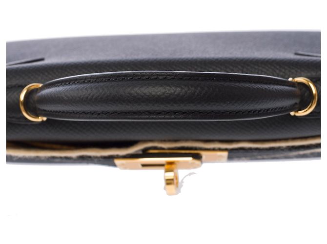 Hermès HERMES Kelly Mini Tasche aus schwarzem Leder - 103841 - Ansicht 10