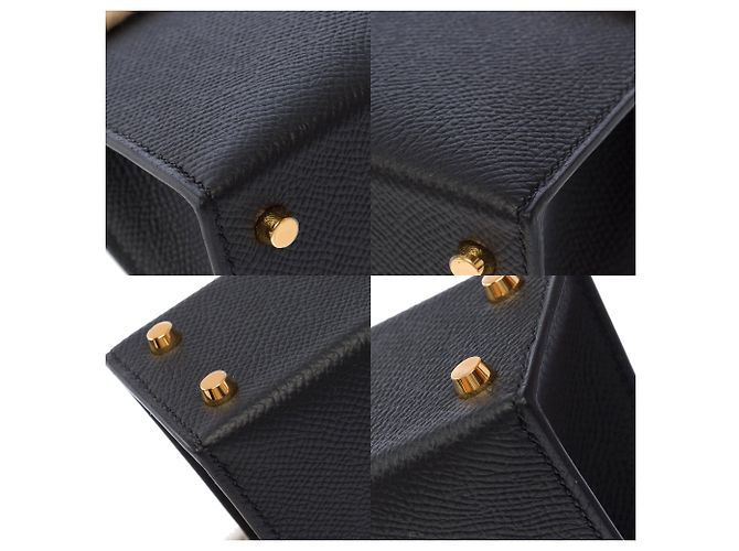 Hermès HERMES Kelly Mini Tasche aus schwarzem Leder - 103841 - Ansicht 12
