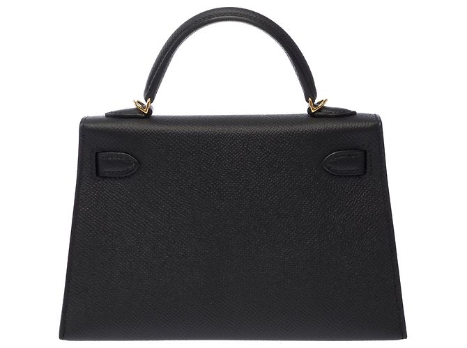 Hermès HERMES Kelly Mini Tasche aus schwarzem Leder - 103841 - Ansicht 4