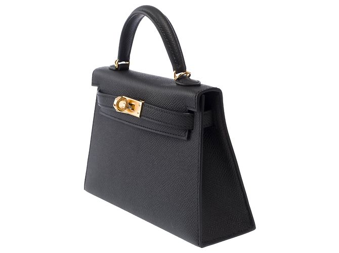 Hermès HERMES Kelly Mini Tasche aus schwarzem Leder - 103841 - Ansicht 5