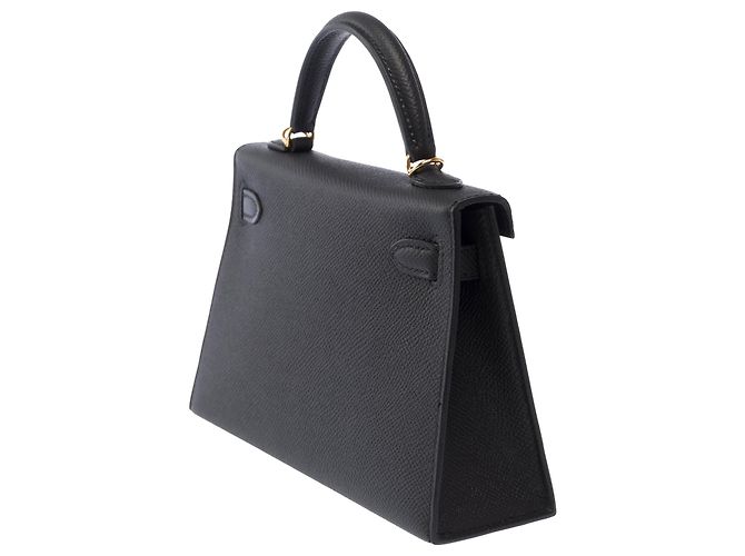 Hermès HERMES Kelly Mini Tasche aus schwarzem Leder - 103841 - Ansicht 6