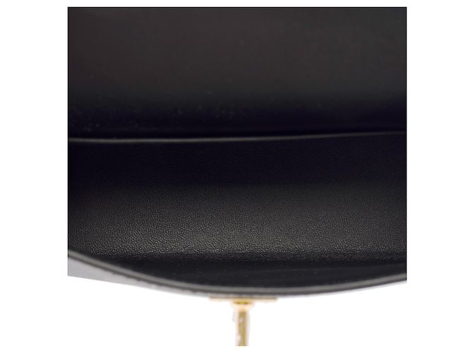 Hermès HERMES Kelly Mini Tasche aus schwarzem Leder - 103841 - Ansicht 9