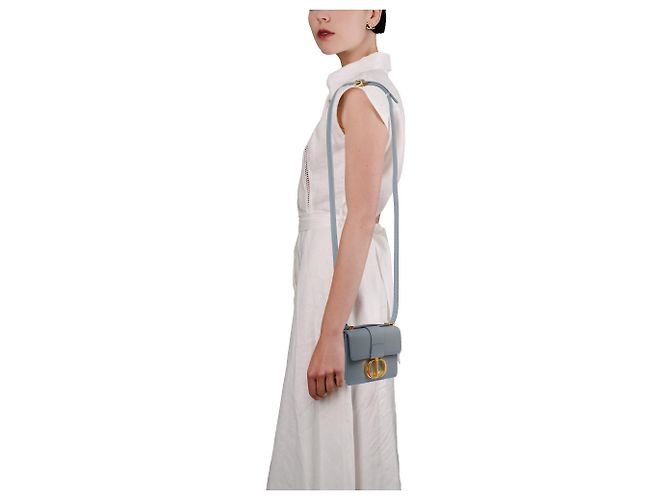 Borsa DIOR 30 Montaigne in Pelle Grigia - 103832 Grigio - vista 10