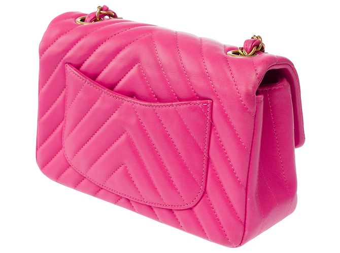 Borsa CHANEL Timeless/Classique in Pelle Rosa - 103863 - vista 5
