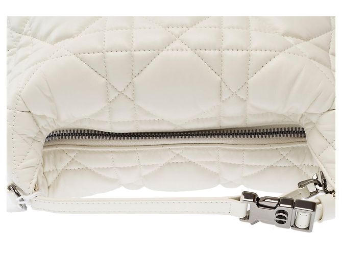 Cannage Borsa DIOR Nomad DiorTravel in Pelle Bianca - 103833 Bianco - vista 10
