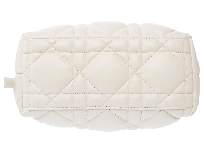 Cannage Borsa DIOR Nomad DiorTravel in Pelle Bianca - 103833 Bianco - vista 11