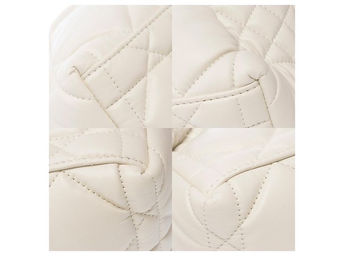 Cannage Borsa DIOR Nomad DiorTravel in Pelle Bianca - 103833 Bianco - vista 12