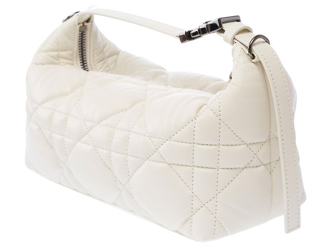 Cannage Borsa DIOR Nomad DiorTravel in Pelle Bianca - 103833 Bianco - vista 5