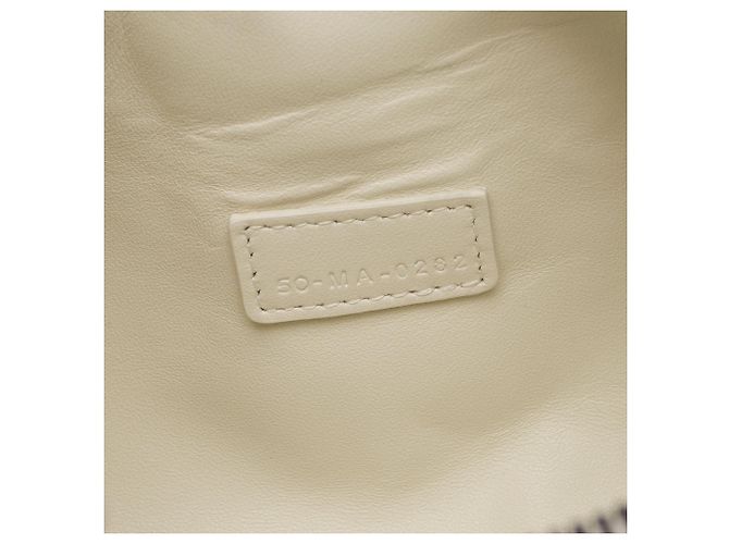 Cannage Borsa DIOR Nomad DiorTravel in Pelle Bianca - 103833 Bianco - vista 8