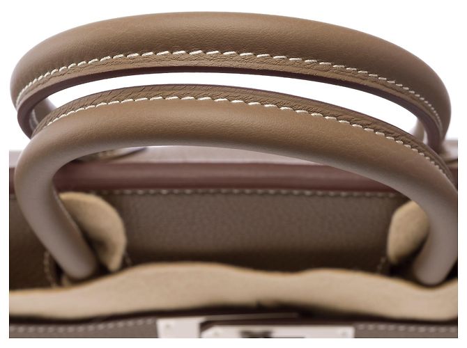 Hermès Borsa HERMES Birkin 30 in Pelle Étoupe - 103845 Taupe - vista 10