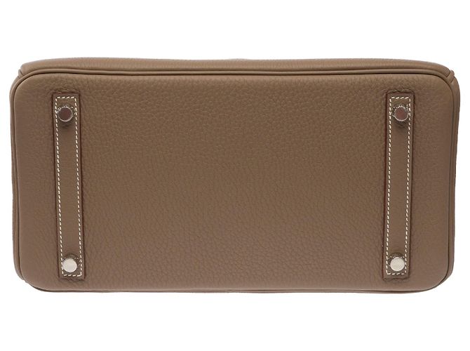 Hermès Borsa HERMES Birkin 30 in Pelle Étoupe - 103845 Taupe - vista 11
