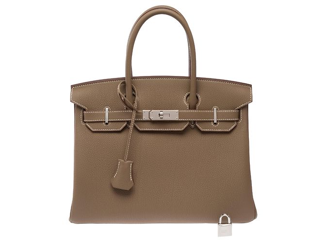 Hermès Borsa HERMES Birkin 30 in Pelle Étoupe - 103845 Taupe - vista 3