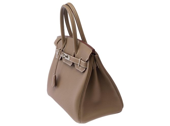 Hermès Borsa HERMES Birkin 30 in Pelle Étoupe - 103845 Taupe - vista 5