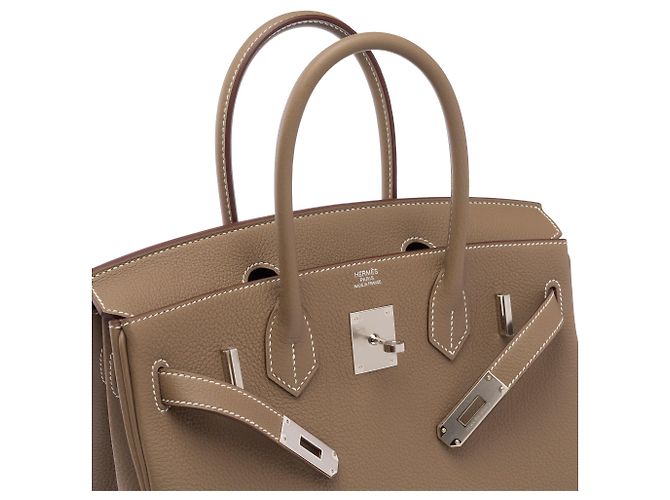 Hermès Borsa HERMES Birkin 30 in Pelle Étoupe - 103845 Taupe - vista 7